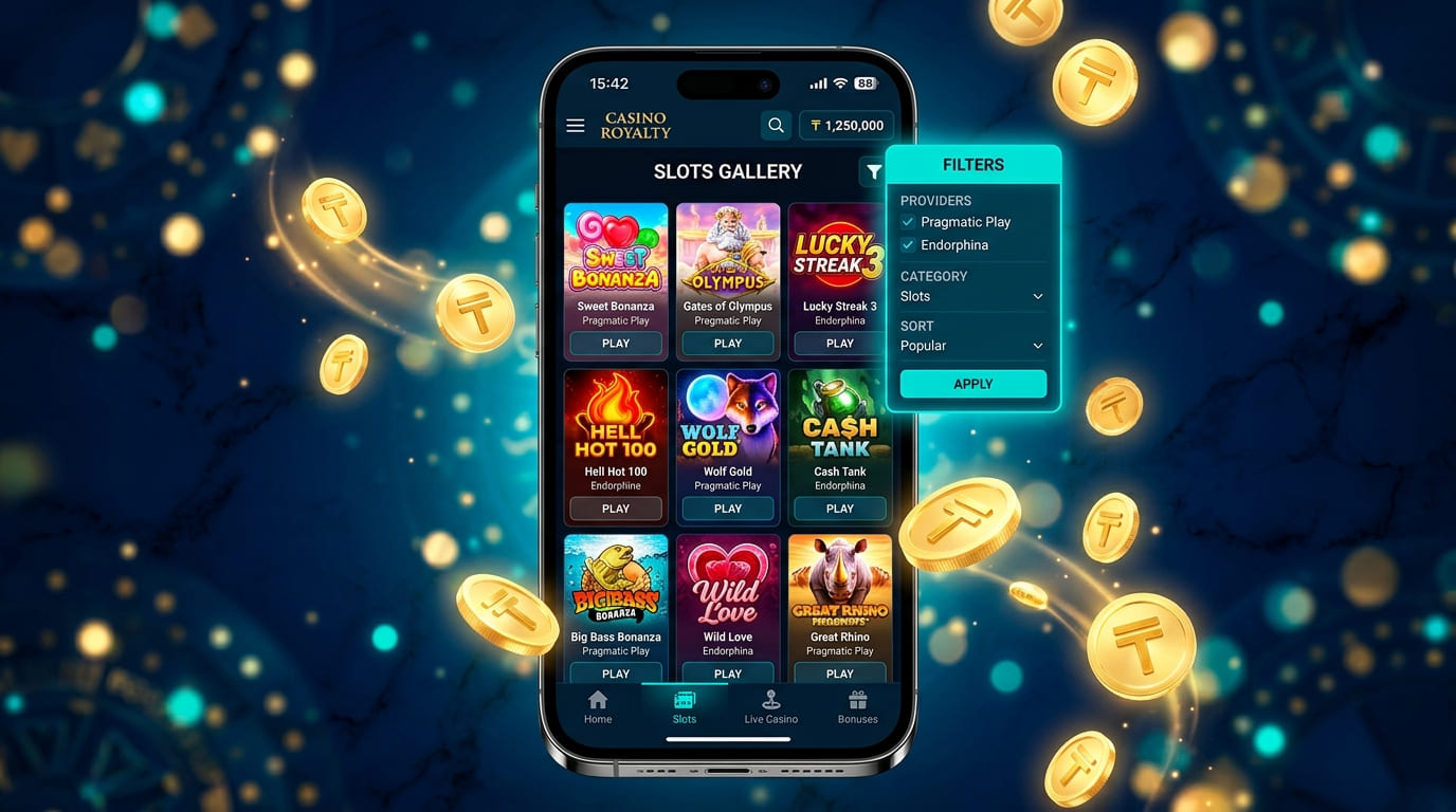 Лента слотов Pragmatic Play и Endorphina в каталоге PINCO с фильтром по провайдеру